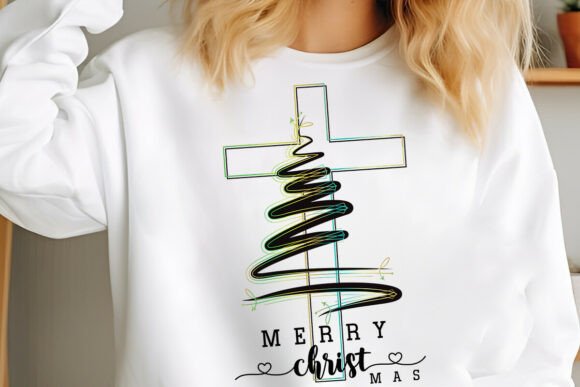 Christian Christmas Tree SVG: Graphics for T-Shirt Designs