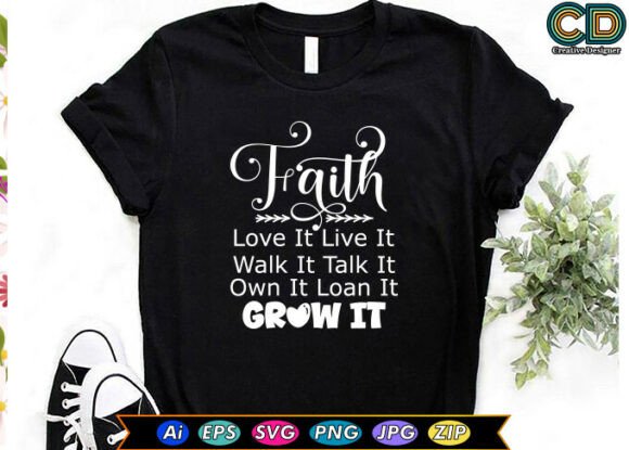 FAITH LOVE Christian Graphics & T-Shirt Designs