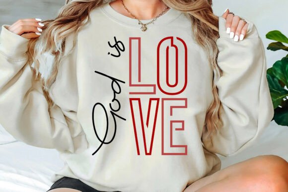 God is Love SVG PNG: Christian Graphics for T-Shirt Designs