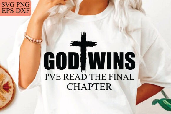 God Wins Religious Design, Christian SVG
