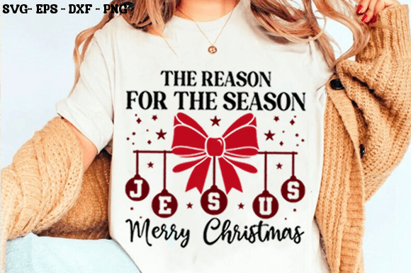 Jesus Christmas Ornaments SVG Graphics for T-Shirt Designs