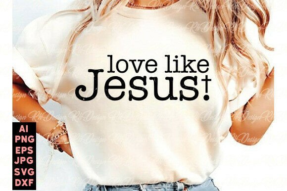 Love Like Jesus SVG Retro Typewriter PNG Graphics